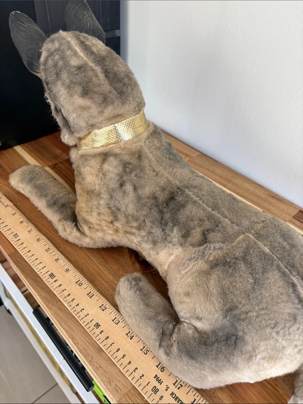 Vintage LARGE 1967 My Toy Plush Pal Rubber Face German Shepherd Rin Tin Tin